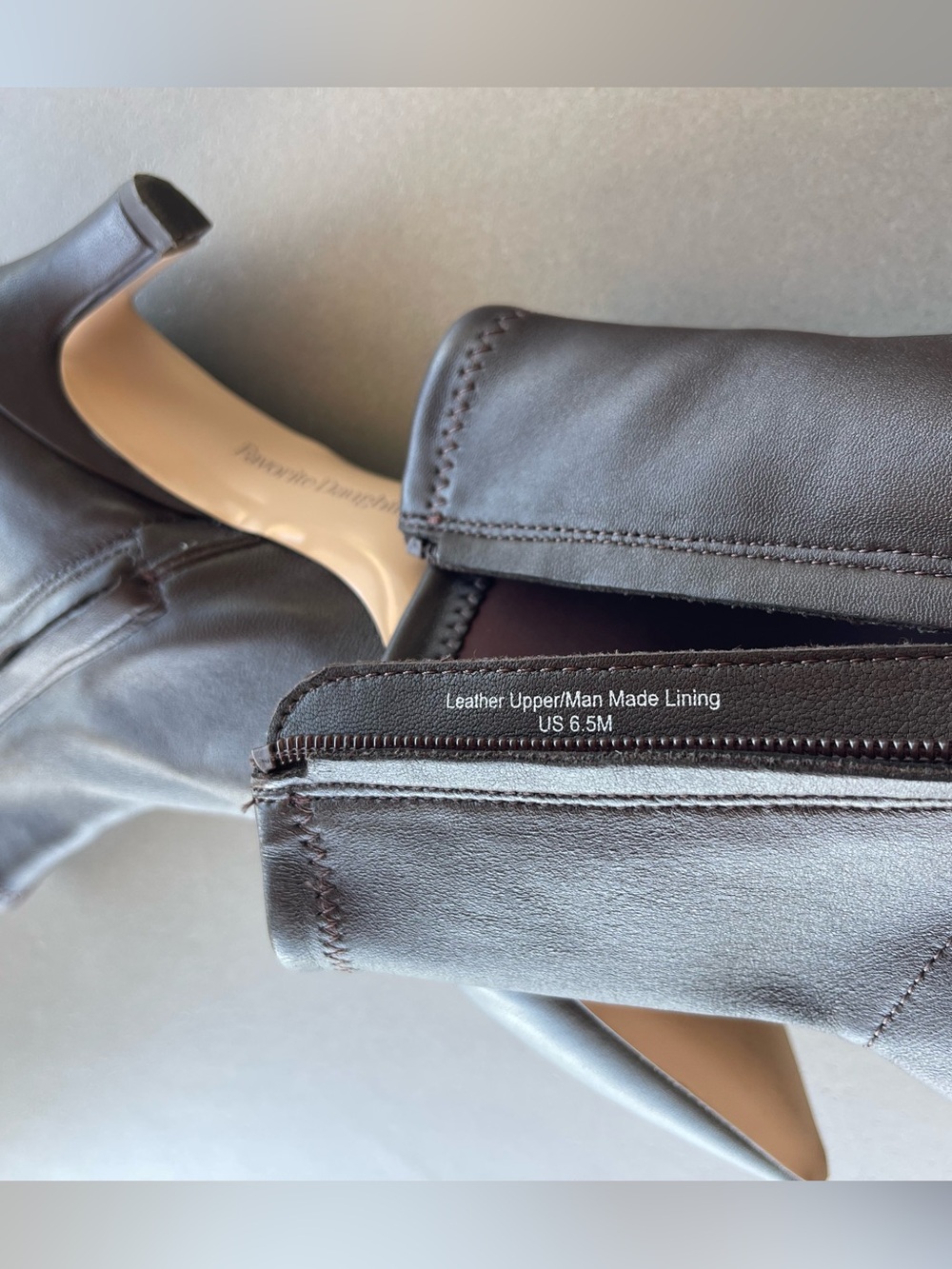 Favorite Daughter Sasha Brown Leather Kitten Heel Booties | 6.5 designer - Picture 9 of 14